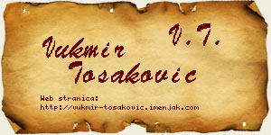 Vukmir Tošaković vizit kartica